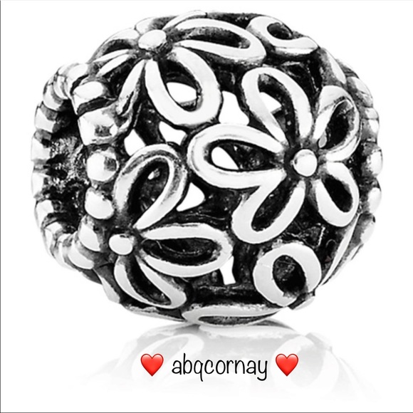 EUC Pandora 790890 Sterling Silver Wildflower Walk Openworks Bead - RETIRED - Picture 1 of 10